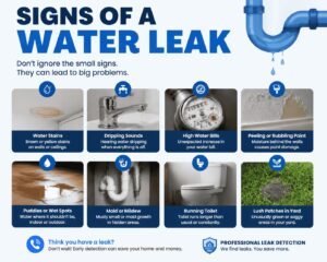 Signs of a water leak